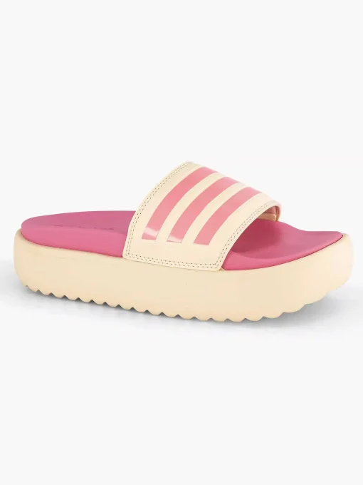 Beige Adilette Platform