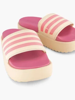 Beige Adilette Platform