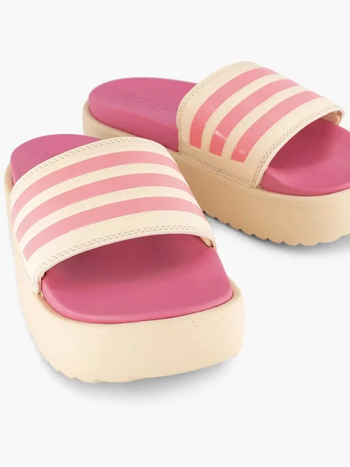 Beige Adilette Platform