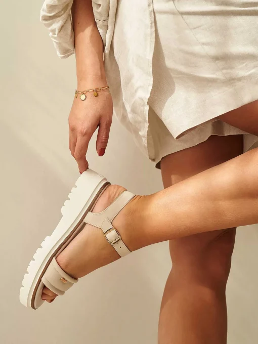 Beige Chunky Sandaal