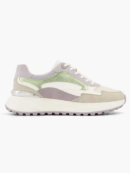 Beige Chunky Sneaker Glitter