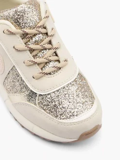 Beige Chunky Sneaker Glitters