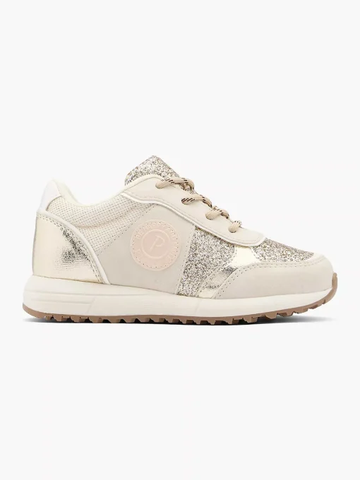 Beige Chunky Sneaker Glitters