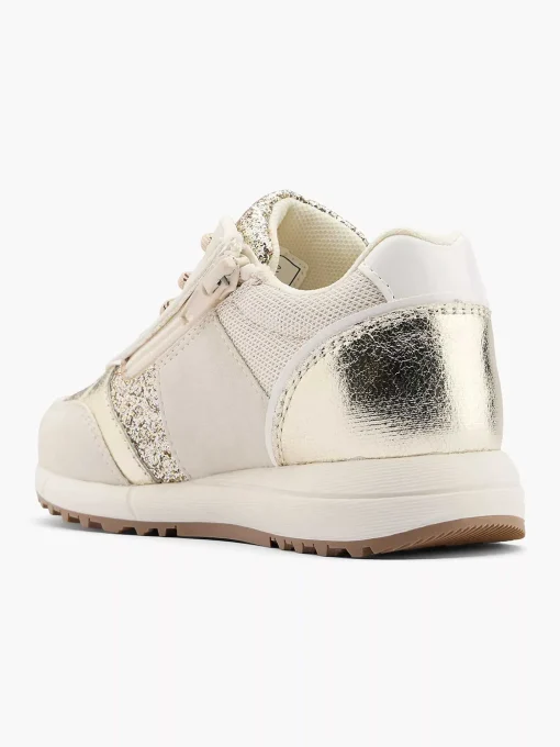 Beige Chunky Sneaker Glitters