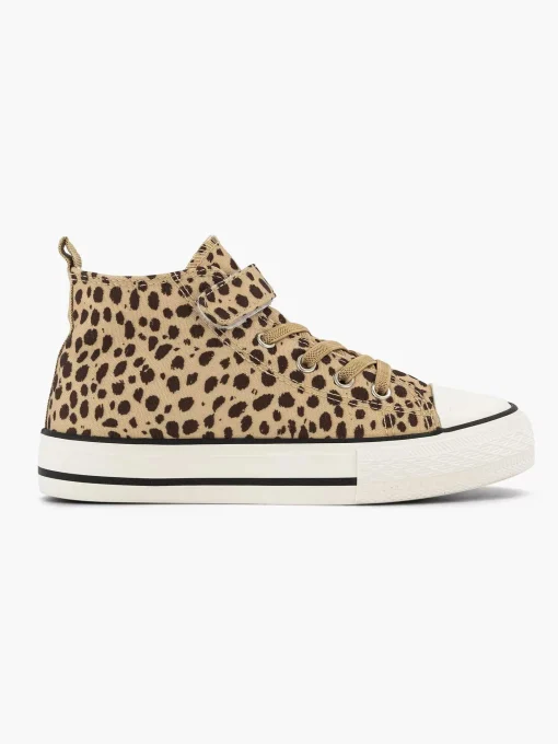 Beige Hoge Canvas Sneaker
