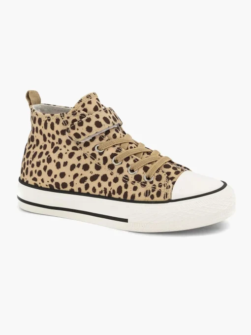 Beige Hoge Canvas Sneaker