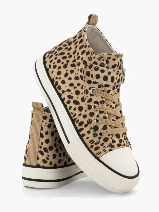 Beige Hoge Canvas Sneaker