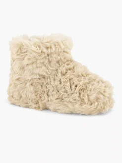 Beige Hoge Pantoffel Plush