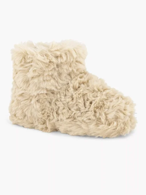 Beige Hoge Pantoffel Plush