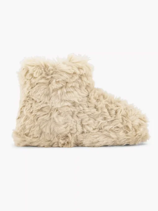Beige Hoge Pantoffel Plush