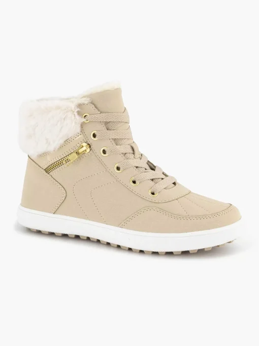Beige Hoge Sneaker