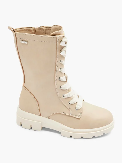 Beige Hoge Veterboot