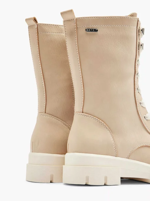 Beige Hoge Veterboot