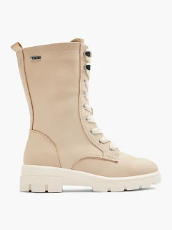 Beige Hoge Veterboot
