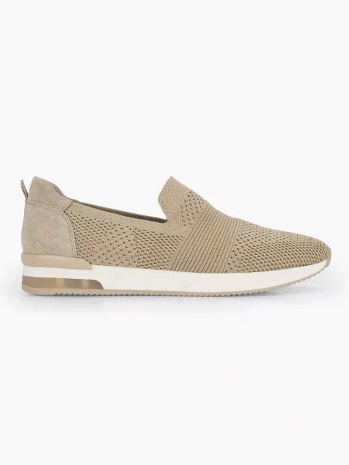 Beige Instap Comfort Sneaker Knitted