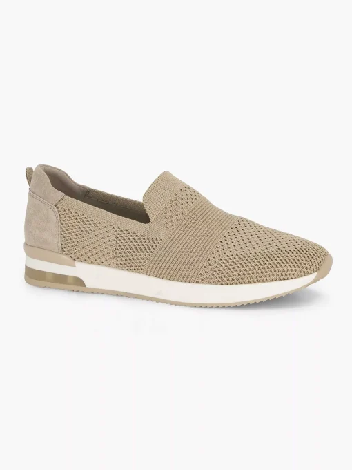 Beige Instap Comfort Sneaker Knitted