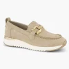 Beige Leren Comfort Instapper