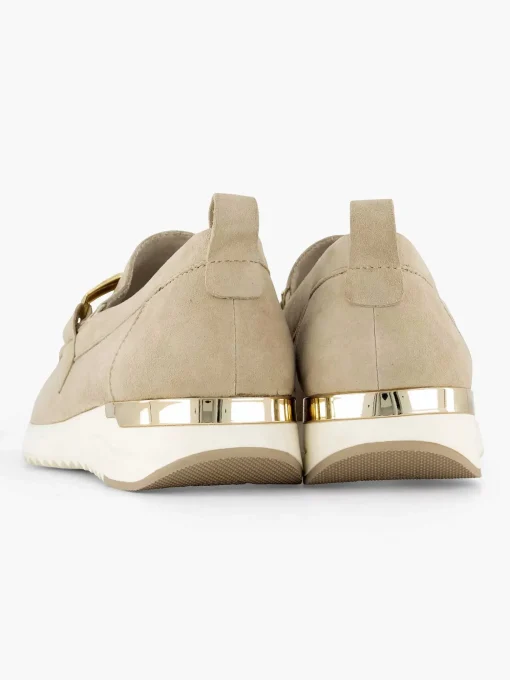 Beige Leren Comfort Instapper