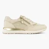 Beige Leren Comfort Sneaker