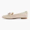 Beige Leren Loafer Sierketting