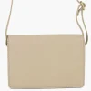 Beige Leren Schoudertas