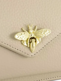 Beige Leren Schoudertas