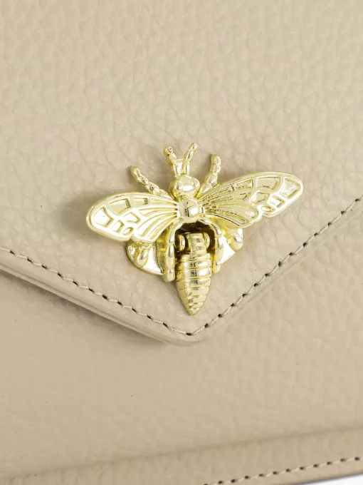 Beige Leren Schoudertas
