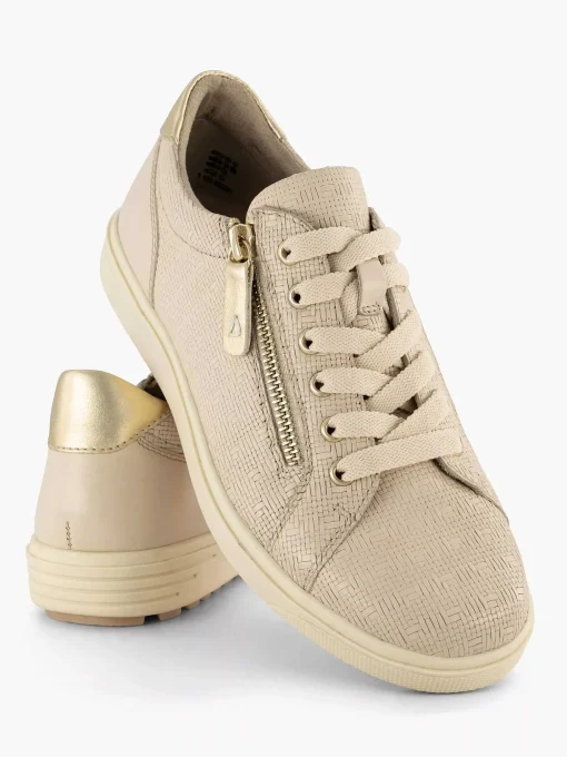 Beige Leren Sneaker