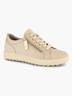 Beige Leren Sneaker