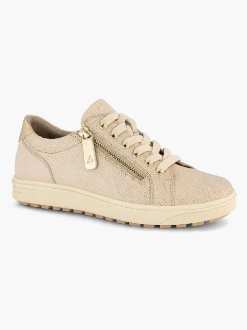 Beige Leren Sneaker