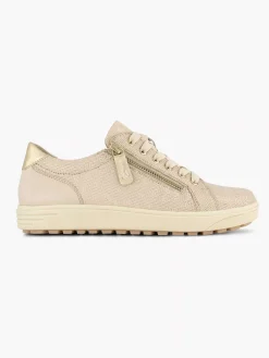 Beige Leren Sneaker