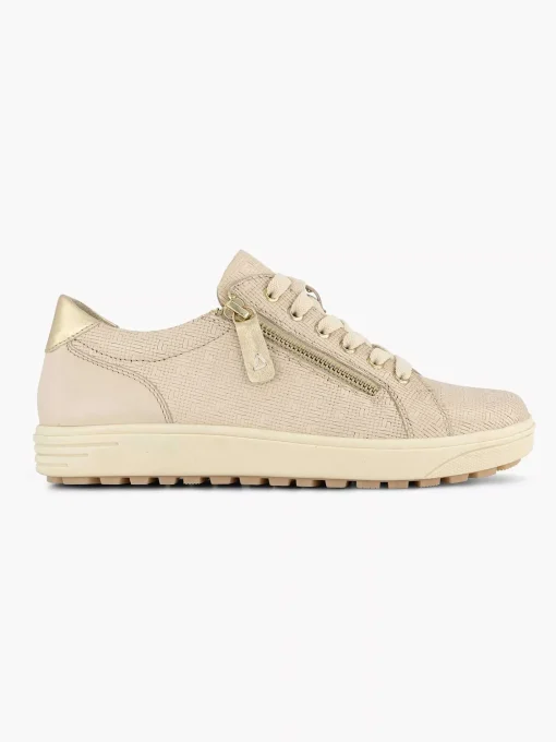 Beige Leren Sneaker