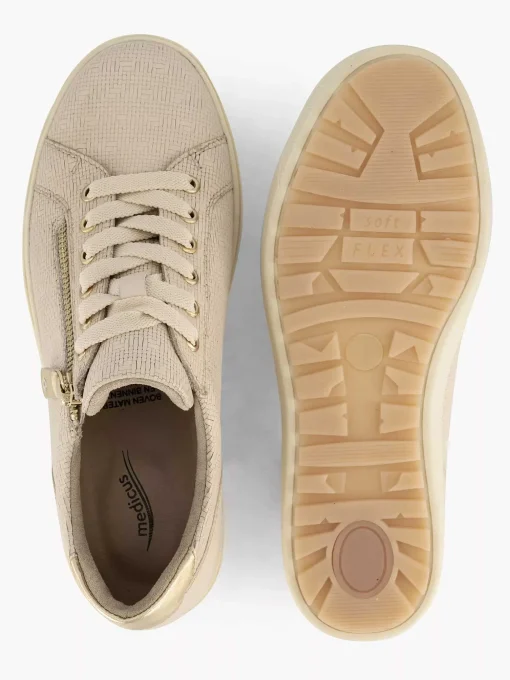 Beige Leren Sneaker