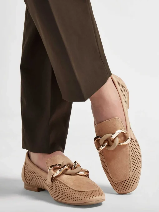 Beige Loafer Sierketting