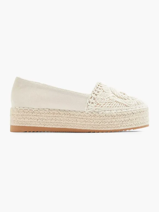 Beige Platform Espadrille