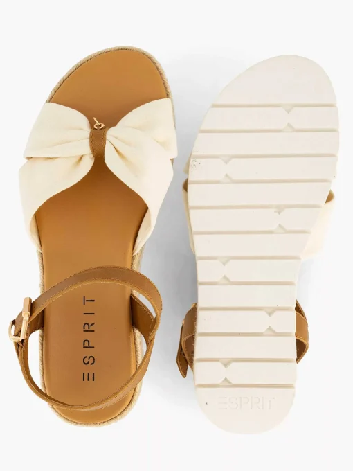 Beige Platform Sandaal