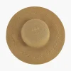 Beige Rieten Strandhoed