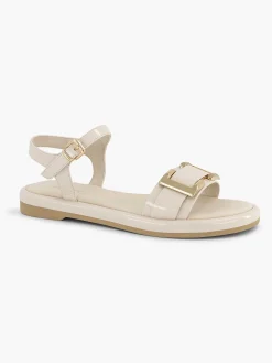 Beige Sandaal Siergesp