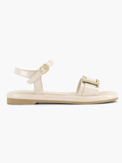 Beige Sandaal Siergesp