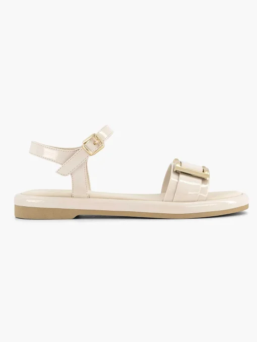 Beige Sandaal Siergesp