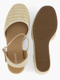 Beige Sandaal Sleehak