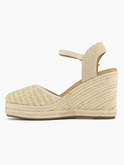 Beige Sandaal Sleehak