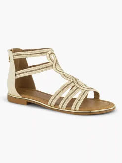 Beige Sandaal Steentjes