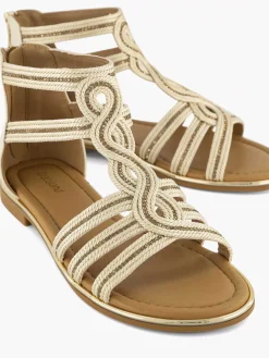 Beige Sandaal Steentjes