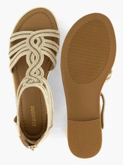 Beige Sandaal Steentjes
