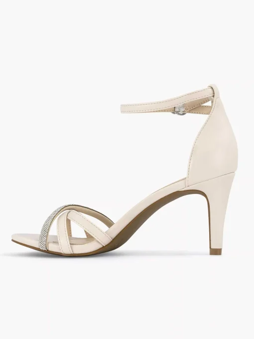 Beige Sandalette Steentjes
