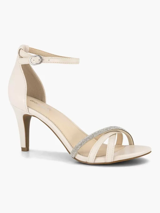 Beige Sandalette Steentjes