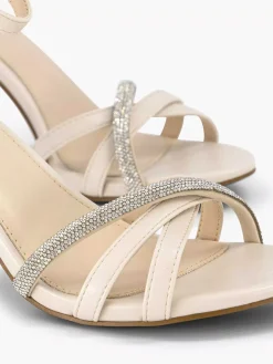 Beige Sandalette Steentjes