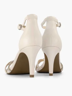 Beige Sandalette Steentjes