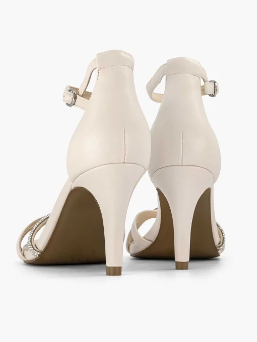 Beige Sandalette Steentjes